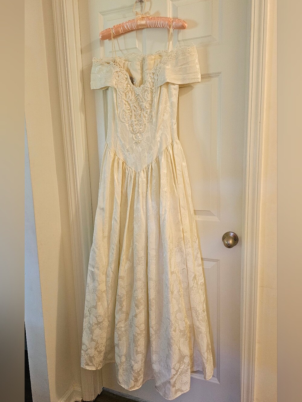 Vintage Jessica McClintock for Dillards, Lace & Beaded Detail Gown Size 10